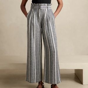 LINEN-BLEND PAPERBAG PANT - Banana Republic - Size 4 - New with tags